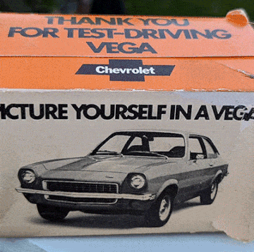 chevy vega camera with chevy vega race car