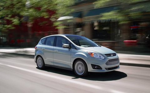 the 2013 ford cmax hybrid sel will give the toyota prius v a run for its money