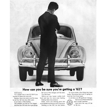 1962 volkswagen beetle magazine advertisement