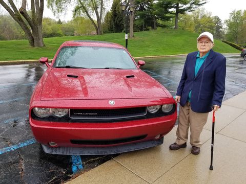 bill robinson in 2021 with his dodge challenger