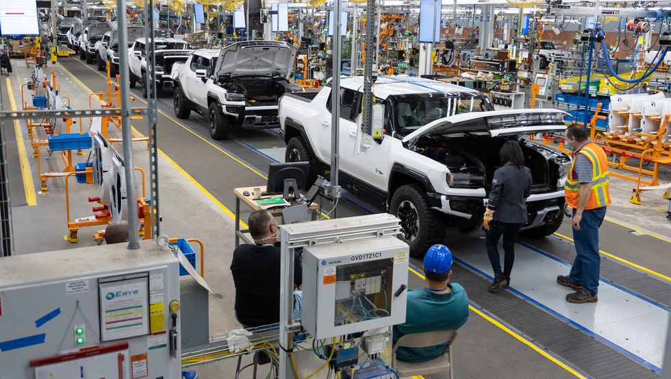 production is now set to begin at the former detroit hamtramck assembly plant, less than two years after gm announced the massive $22 billion investment to fully renovate the facility to build a variety of all electric trucks and suvs pre production of the 2022 gmc hummer ev pickups began at factory zero this fall and gmc hummer ev is on track to deliver the first vehicles to customers by the end of the year photo by jeffrey sauger for general motors